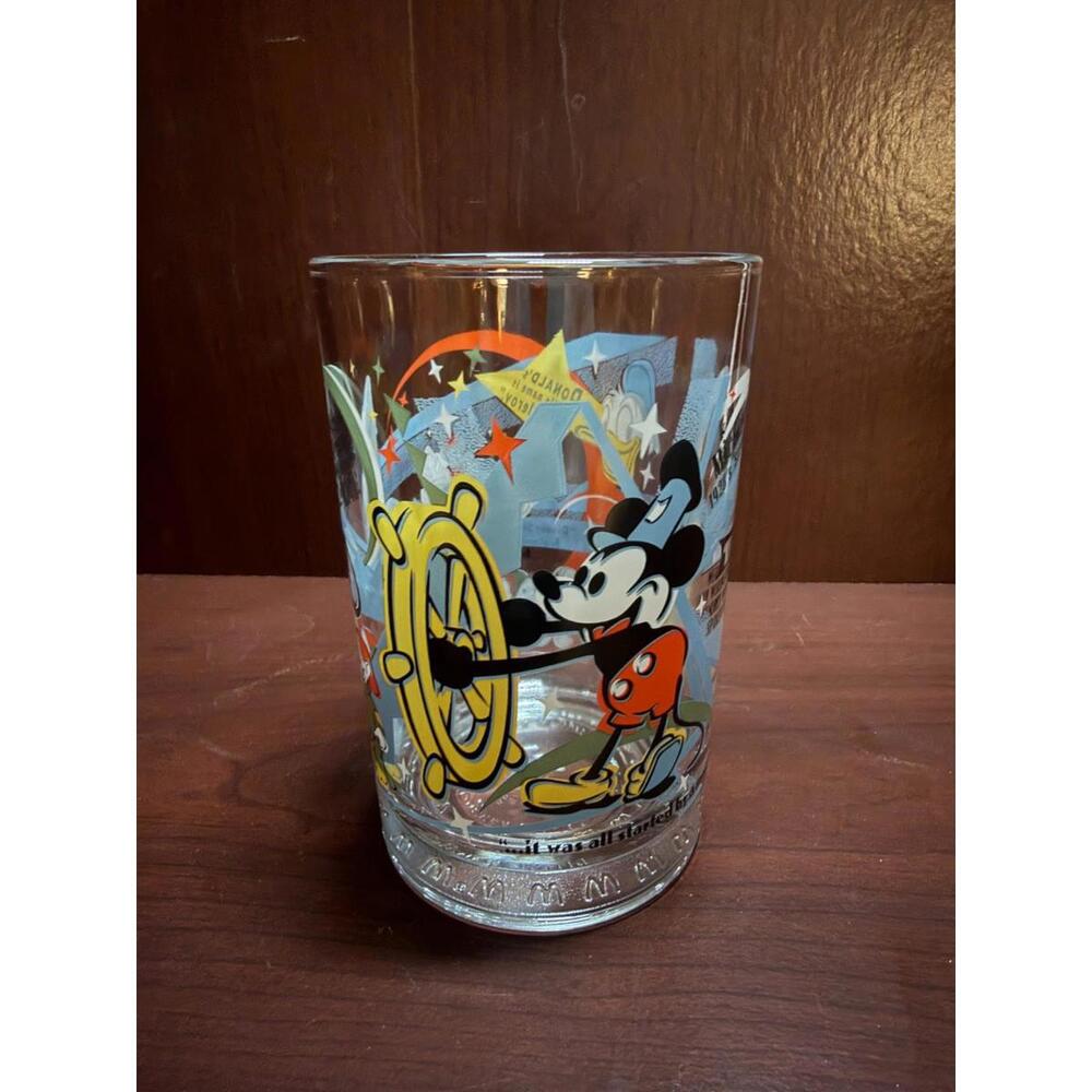 McDonald’s Walt Disney World 100 Years Of Magic Glass Cup Mickey & Donald‎ Duck